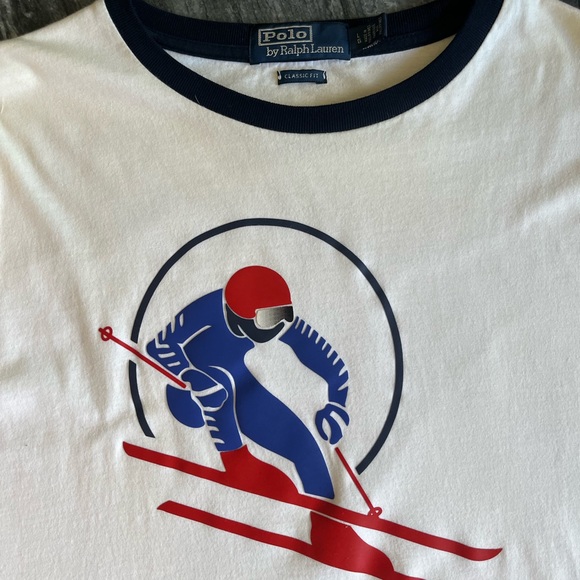 Polo Ralph Lauren Mens Suicide Ski Skiing Shirt L - Picture 4 of 6